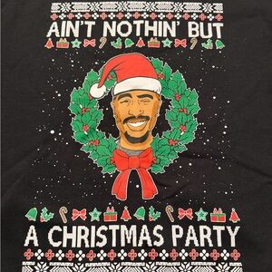Tupac Shakur Christmas Sweater “Ain’t Nothin But A Gangsta Party” Parody